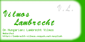 vilmos lambrecht business card